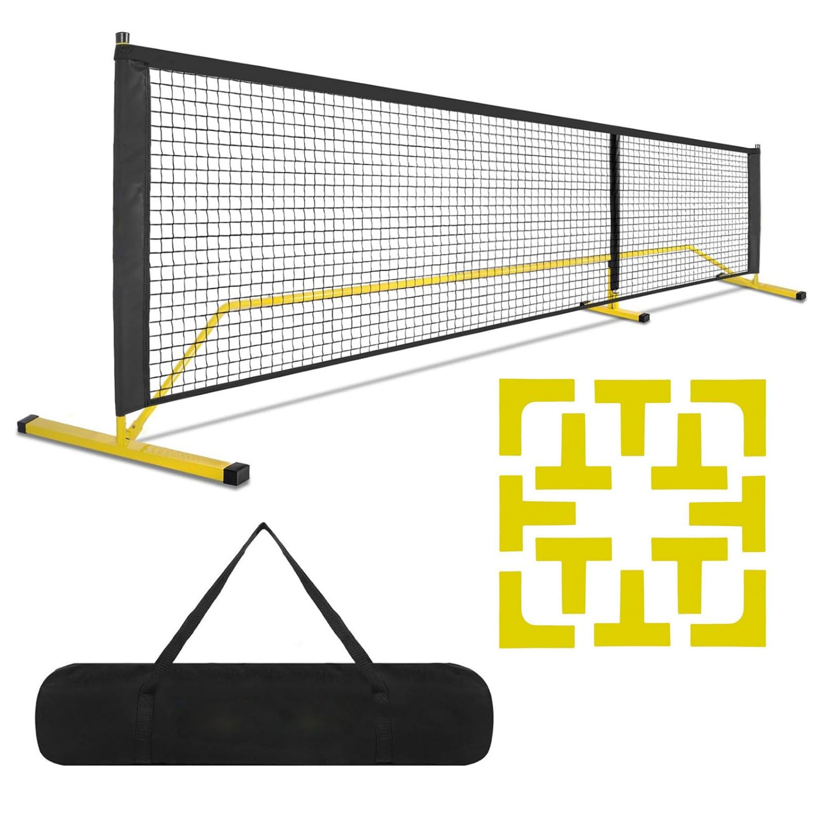 Set Marca Campo Pickleball Portatile Kit Linea Campo Pickleball con Borsa Attrezzatura Sportiva per Torneo