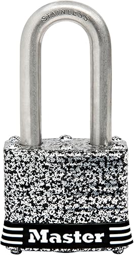 Miniatura 8 de Master Lock 3SSQLF - Candado de acero inoxidable para exteriores con llave, paquete de 4 unidades, color plateado