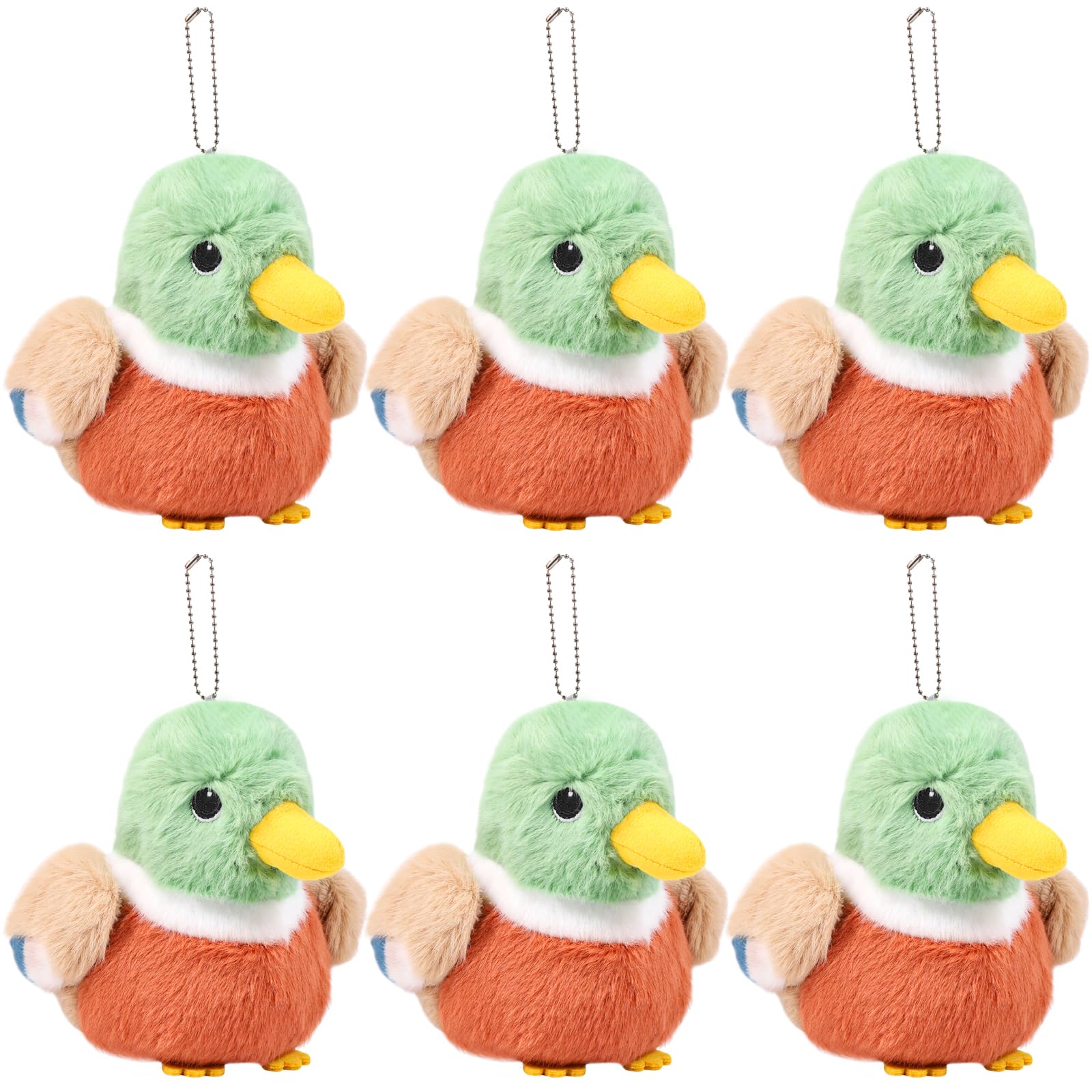 Niceup Small Mallard Duck Stuffed Plush Animals 4.5in One Lucky Duck Baby Shower Huntting Duck Party Favors Decoration Easter Basket Stuffer Bean Bag