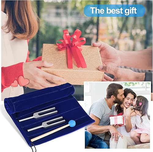 Miniatura 8 de Juego de 9 horquillas de afinación de 174 Hz 285 Hz 396 Hz 417 Hz 528 Hz 639 Hz 741 Hz 852 Hz 963 Hz chakras Maditación alivia el estrés