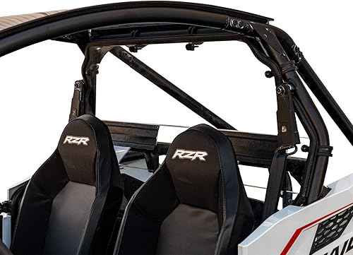 SuperATV Parabrisas trasero resistente para Polaris RZR Trail 900 / S 900 / S 1000 2021+ | Policarbonato de 1/4 pulgadas de grosor 250 veces más
