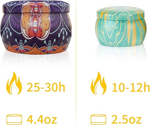 Miniatura 7 de Velas perfumadas de regalo para mujeres juego de velas para fragancia del hogar, paquete de 8 velas de aromaterapia de cera de soja, velas de alivio