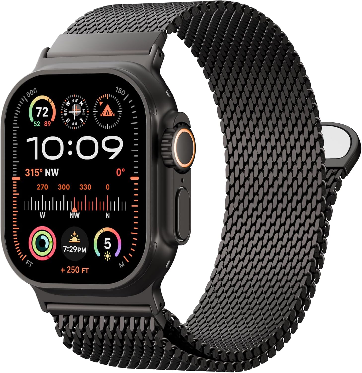TRA Milanese Loop Band Compatible with Apple Watch 49mm 46mm 45mm 44mm 42mm Men Women, Stainless Steel Mesh Metal Magnetic Clasp Strap for iWatch Series 11 10 9 8 7 6 5 4 3 2 1 Ultra SE