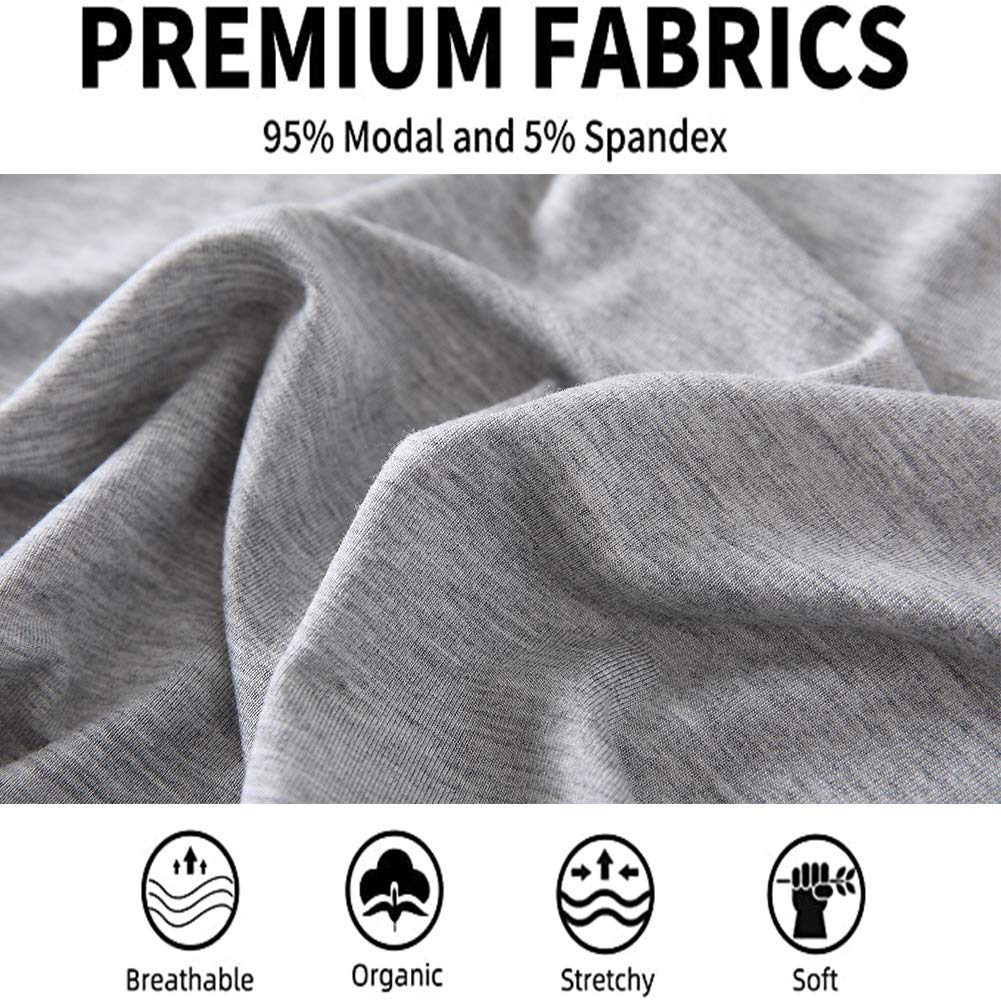 Pyjama Homme 2 Pièces Pantalon Pyjama Très Doux et Confortable en Maille avec Poches Vêtement de Maison Lounge pour Homme