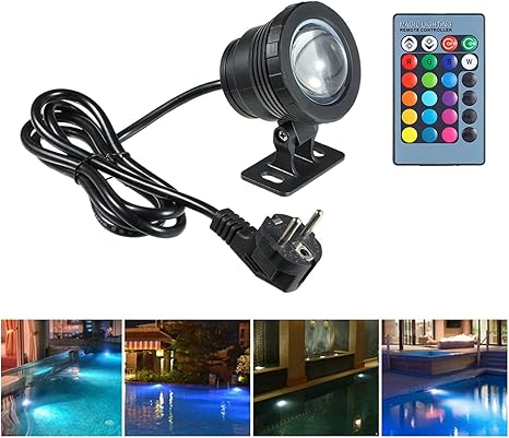 Image TOMYEUS Underwater Light 20W Submersible Pond Light, IP65 Waterproof Underwater Spot Lights Multicolour RGB Aquarium Lights with Remote Control LED Fountain Pool Ponds Lamp Fountain Light Image TOMYEUS Underwater Light 20W Submersible Pond Light, IP65 Waterproof Underwater Spot Lights Multicolour RGB Aquarium Lights with Remote Control LED Fountain Pool Ponds Lamp Fountain Light