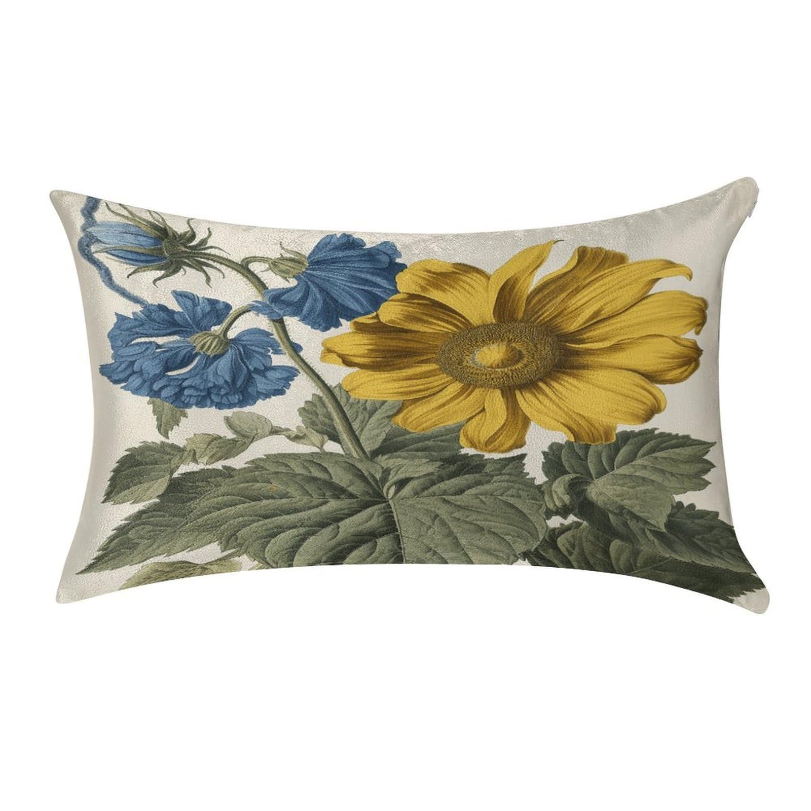 Fekiloot Style A Yellow Flower Stem Pillow Covers Home Decor Pillow Cases