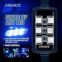 Vista 2 de NINEO 8 tiras de luces LED RGB para motocicleta, multicolor neón con control remoto inteligente, compatible con Carts Trikes Cruiser Scooter ATV UTVs