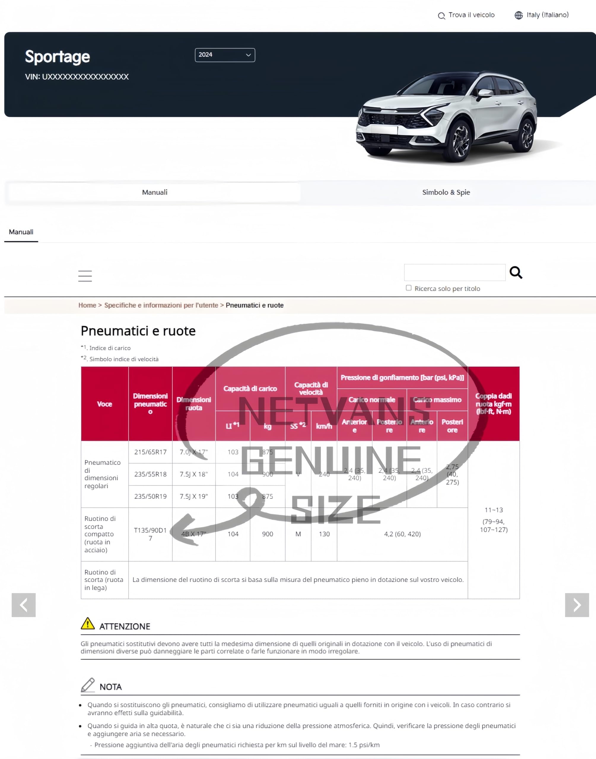 Ersatzrad, 43,2 cm (17 Zoll), kompatibel mit Kia Sportage 135/90R17
