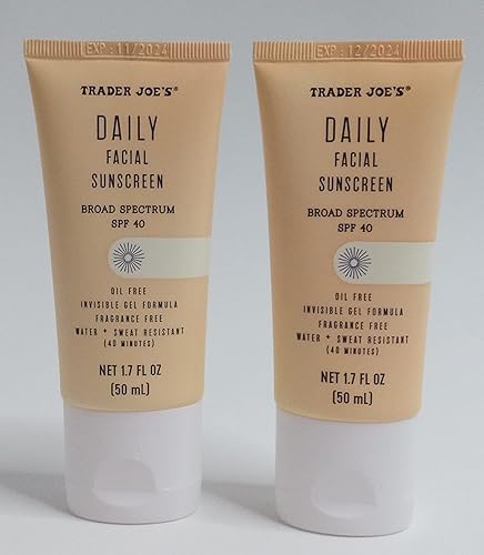 Miniatura 3 de Trader Joe's - Protector solar facial diario, SPF 40 de amplio espectro, fórmula de gel invisible sin aceite (paquete de 2)