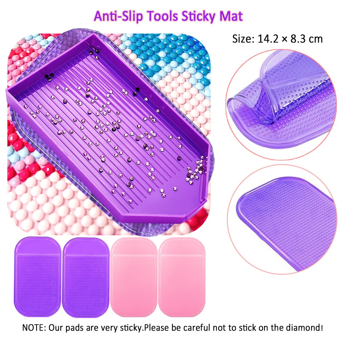 5 Vassoi Per Perle E Diamanti - Bianchi, 9.8x5.5 Cm, Per Nail Art, Fai-Da-Te, Organizzazione Accessori - Foto 3