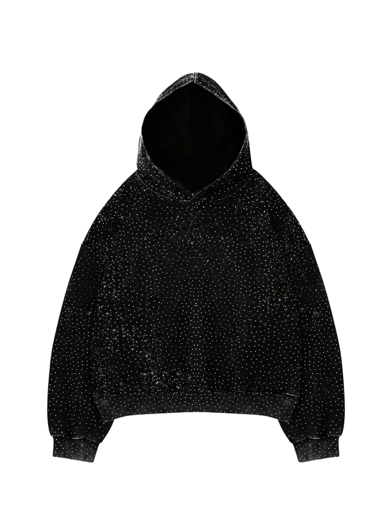 SOLY HUX Men's Glitter Oversized Hoodies Sparkly Long Sleeve Shirts Party Hooded Sweatshirts Tops