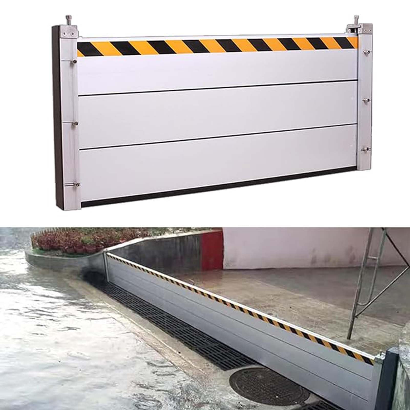 Barrière anti-inondation en aluminium amovible pour porte de garage et fenêtre de sous-sol