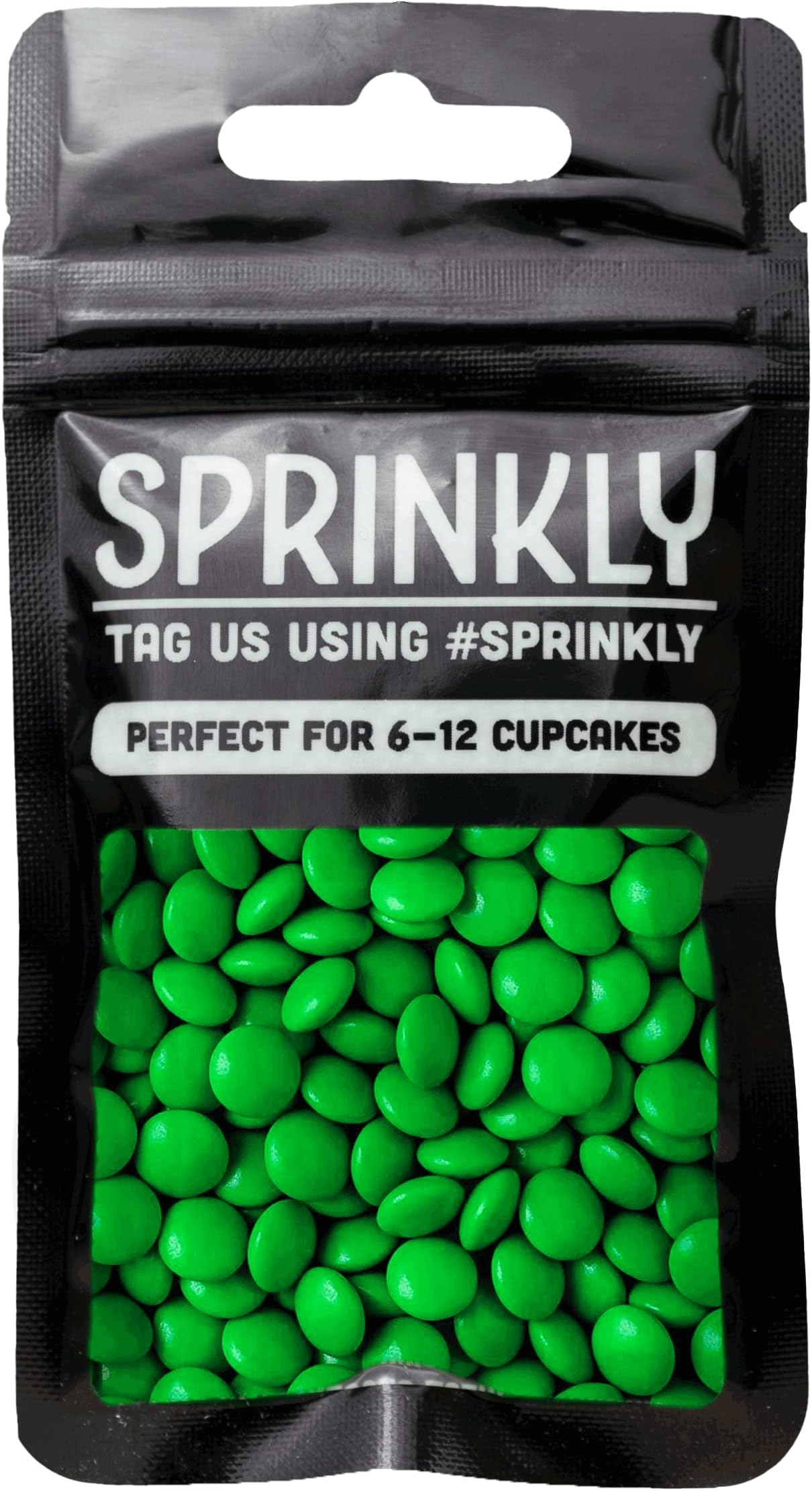 simply topps Coloured Milk Chocolate Beans - 30g or 100g - Cake, Cupcake & Cookie Decoration Sprinkles (Green, 30g)