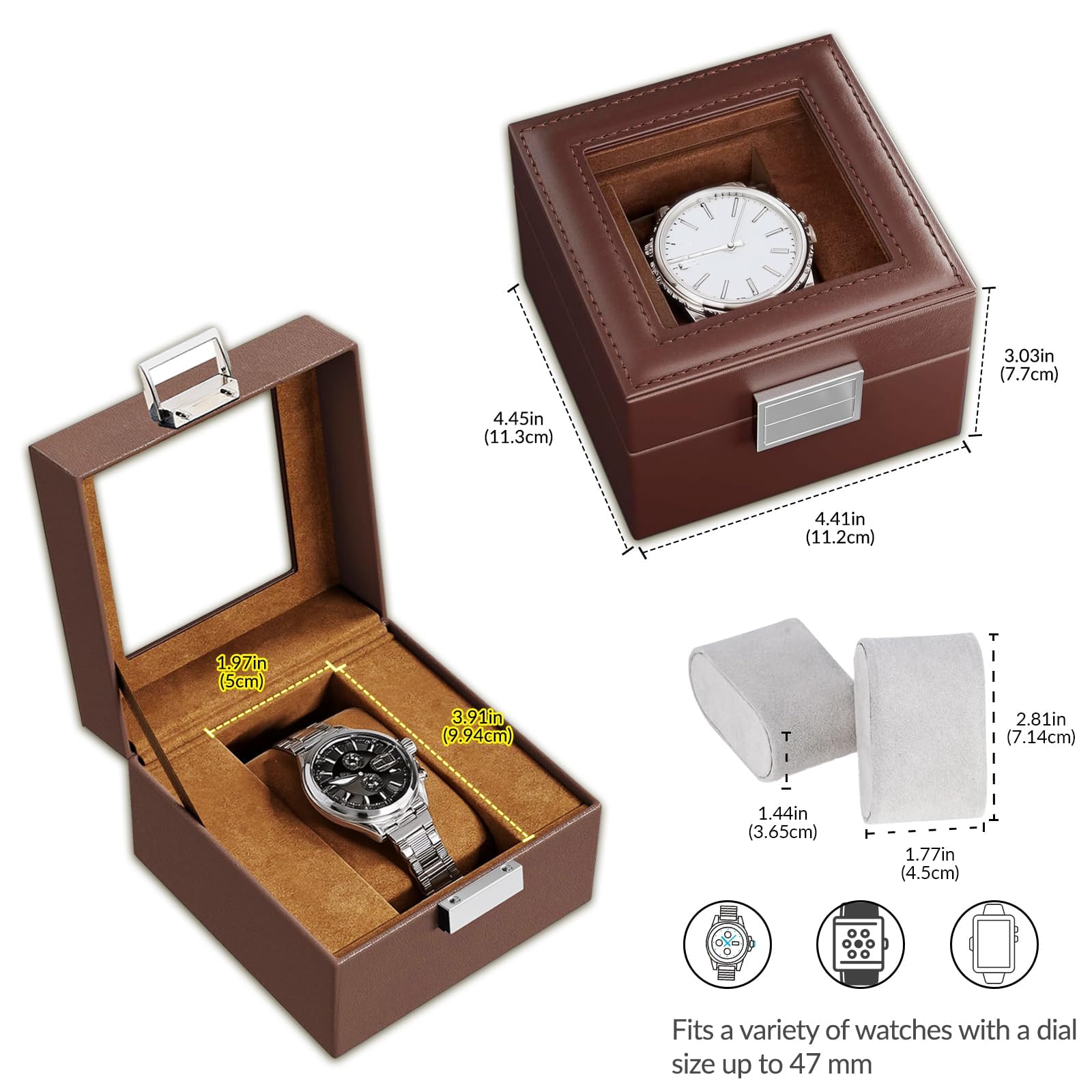 Amazon.co.jp: Mocamoro 腕時計ケース 1本用 ウオッチボックス 男性