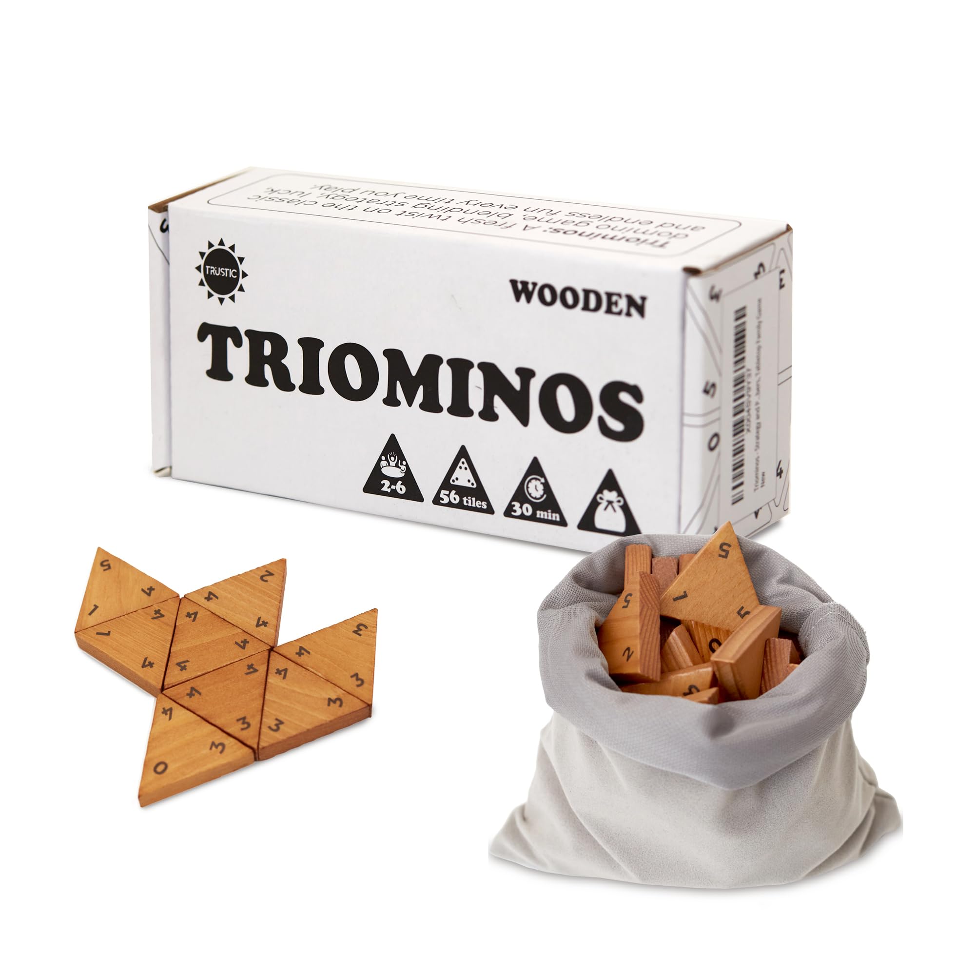 Trustic Triominos - Strategy and Puzzle Board Game, Wooden