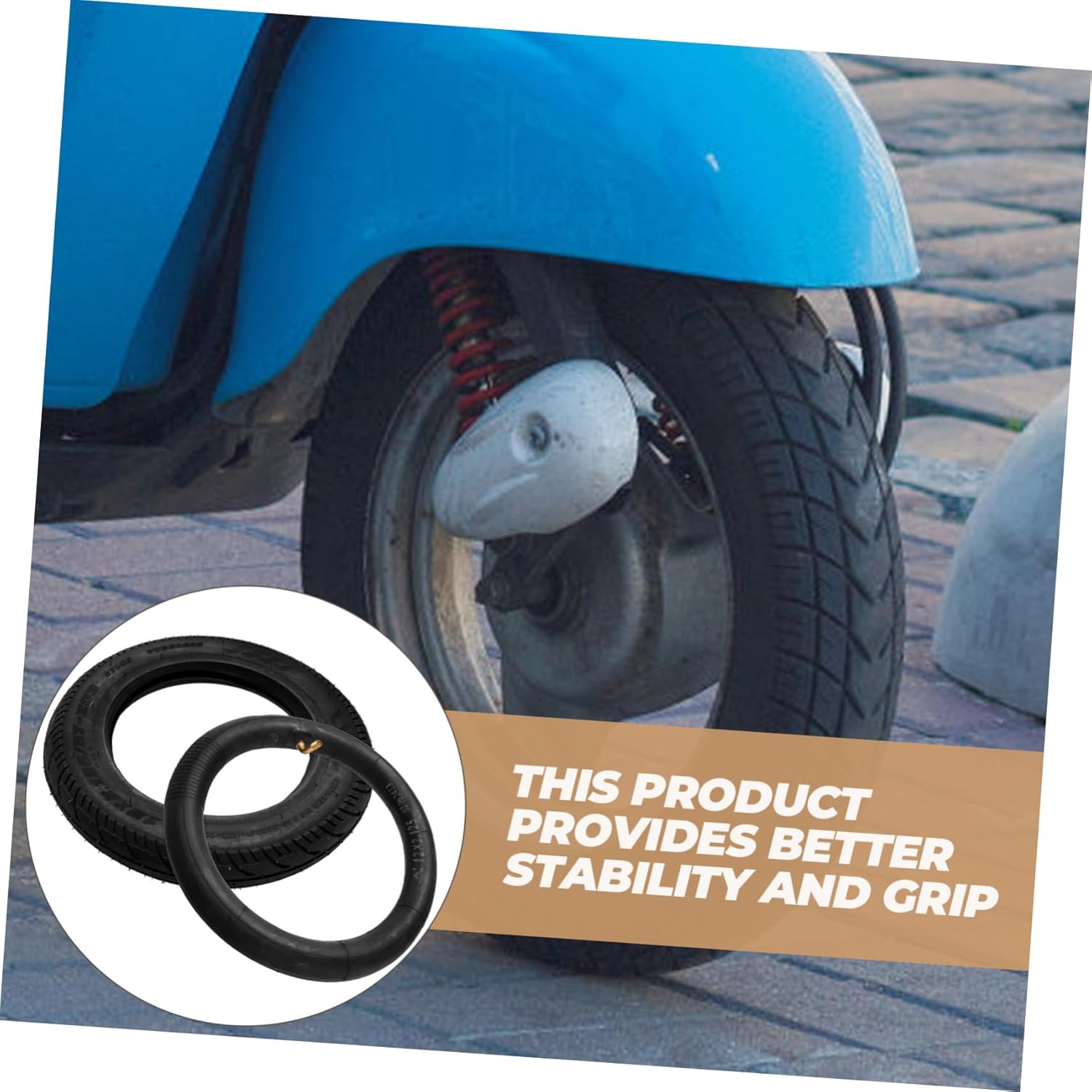 Unomor Electric Scooter Tire Set with Inner Tube Anti-Burst Wear Resistant Easy Installation for Electric Vehicles Compatible with Various Models Elbow Valve Style
