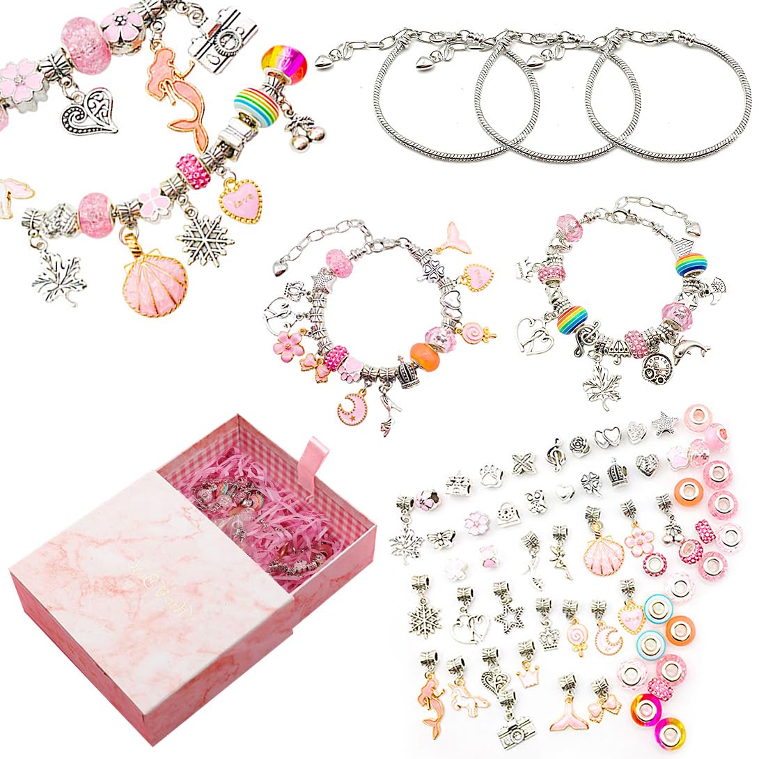 Amazon | Koonafy ビーズ アクセサリーキット マーメイド チャーム