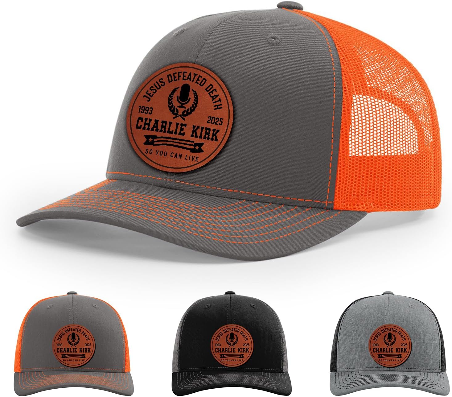 Charlie Kirk Hat, Jesus Quote We Stand with Charlie Kirk Memorial Hat