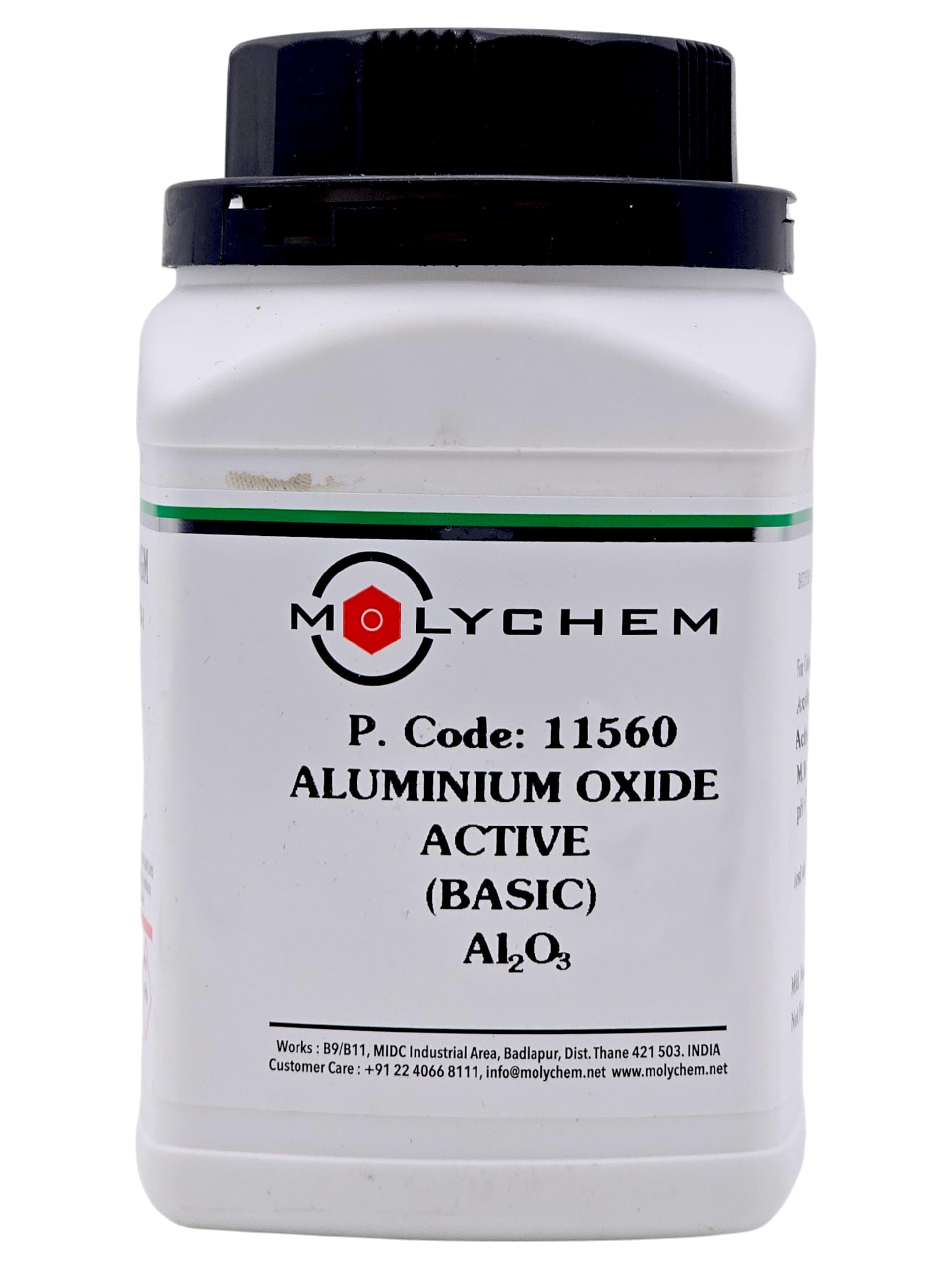 MOLYCHEM Aluminium Oxide Activated (Basic) (Alumina), 500Gm, CAS NO 1344-28-1, Molecular Formula : Al2O3, Storage : Room Temperature, Shelf Life : 60 Months for laboratory and industrial use only-image-34