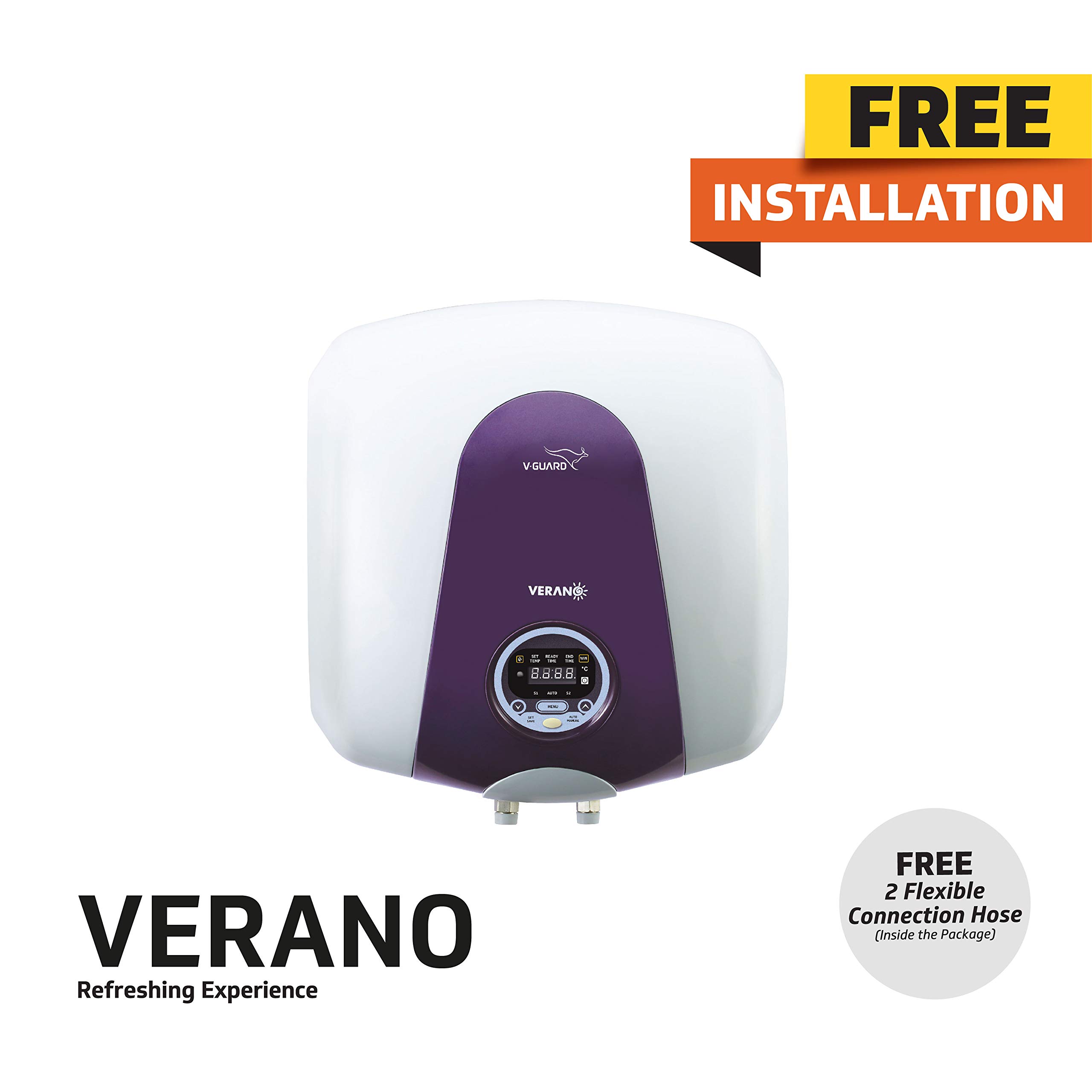 Buy V Guard Smart IOT Enabled 15 Litre White Water Heater Verano Digital  with Installations Online at desertcartKUWAIT
