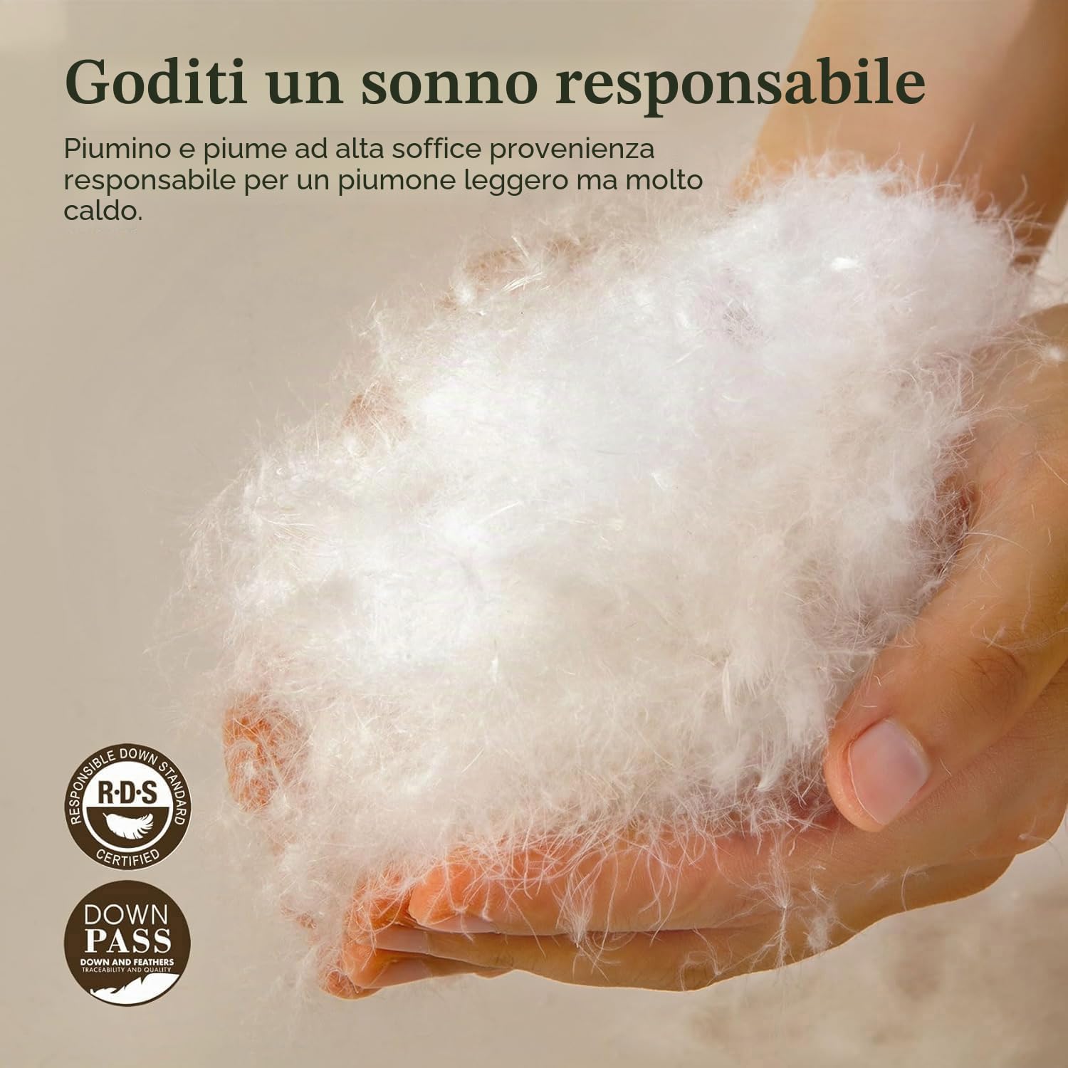 BPC Piumone leggero in piuma biologica misura King Size, inserto piumone soffice di lusso alberghiero con fodera in cotone e imbottitura in piuma gonfia, per l'estate/per chi soffre il caldo, bianco