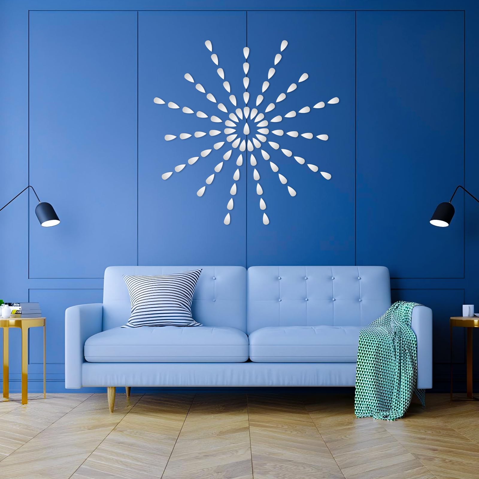 100 Petits Miroirs Autocollants En Forme De Larme - Pour Déco, Mosaïque, Artisanat - Argenté - Idéal DIY Et Déco Murale