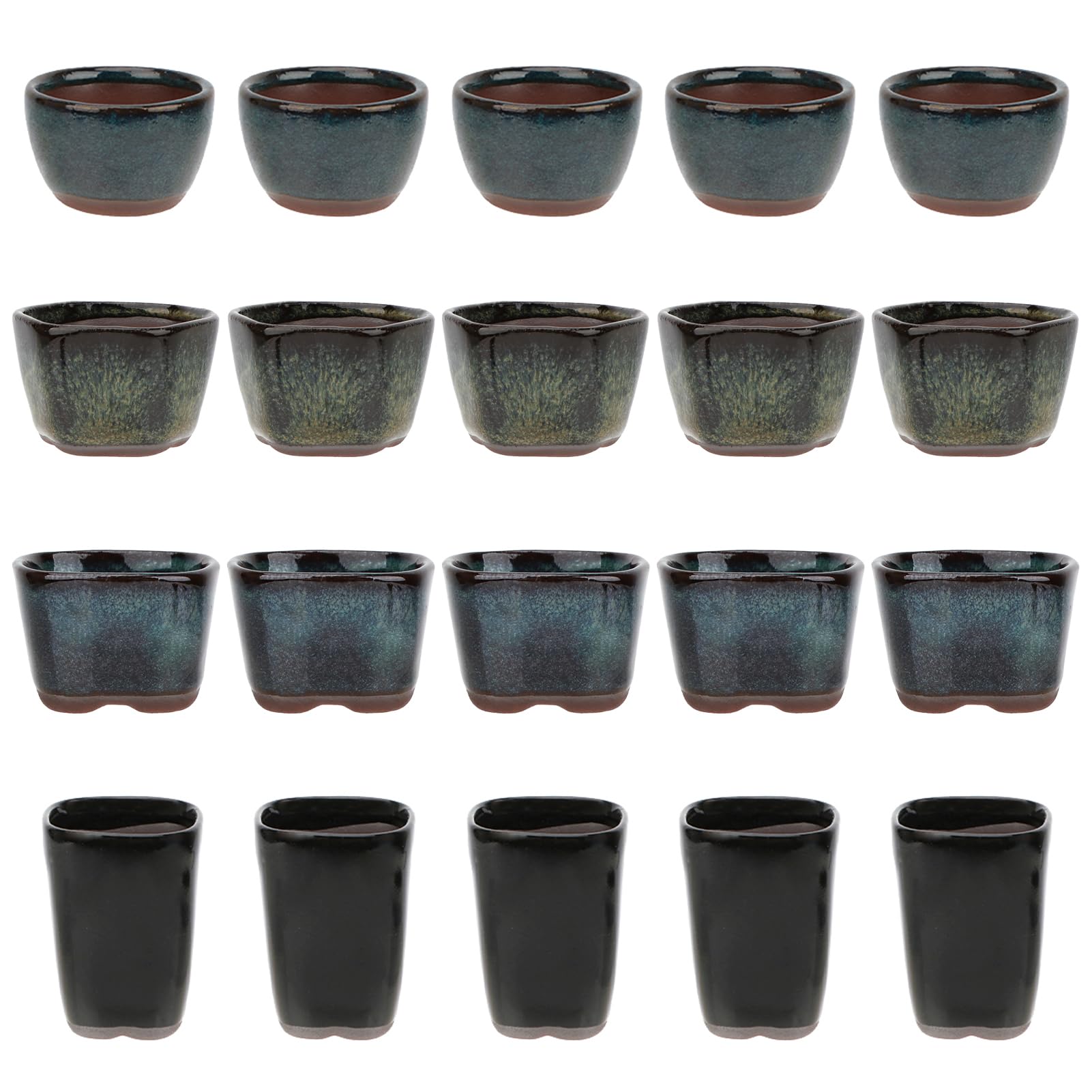 Bonsai Planter 20 pc Mini Glazed Pots Succulent 1.6 Inch