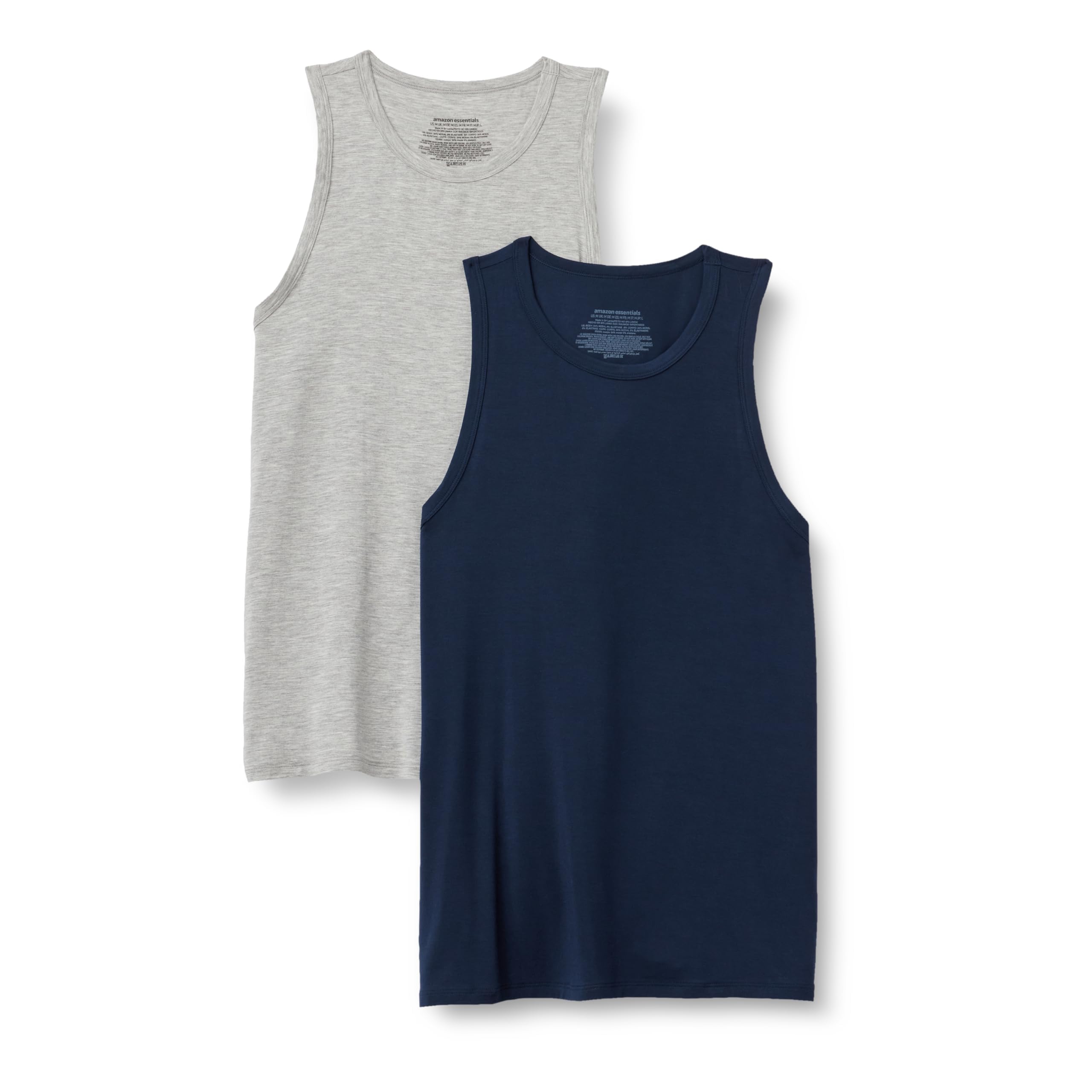 Men's Super-Soft Lightweight Modal Sleeveless Vest Top, Pack of 2