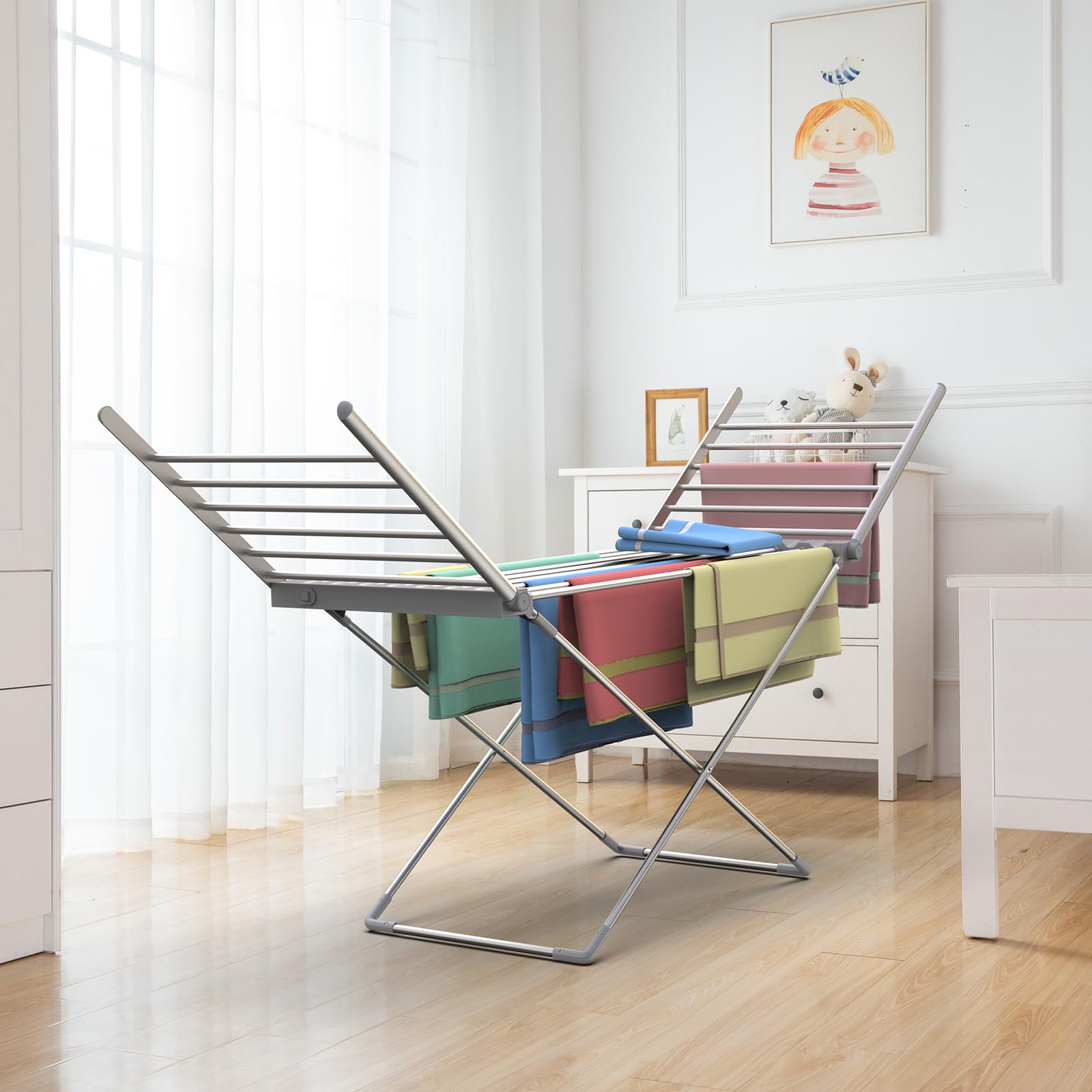 Innotic Séchoir à Linge Chauffant Electrique Pliable 230W