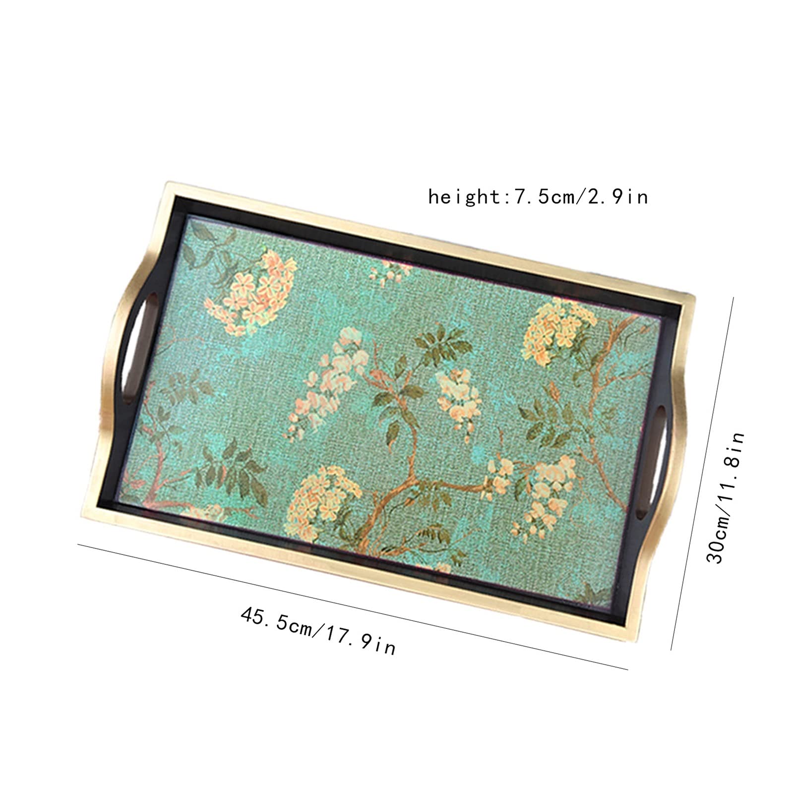 Bandeja for servir Bandeja de madera for servir con asas Bandejas decorativas for servir Plato for desayuno en la cama Almuerzo Cena Mesa de café Fiesta – Ideal for sofá de regazo Bandejas f