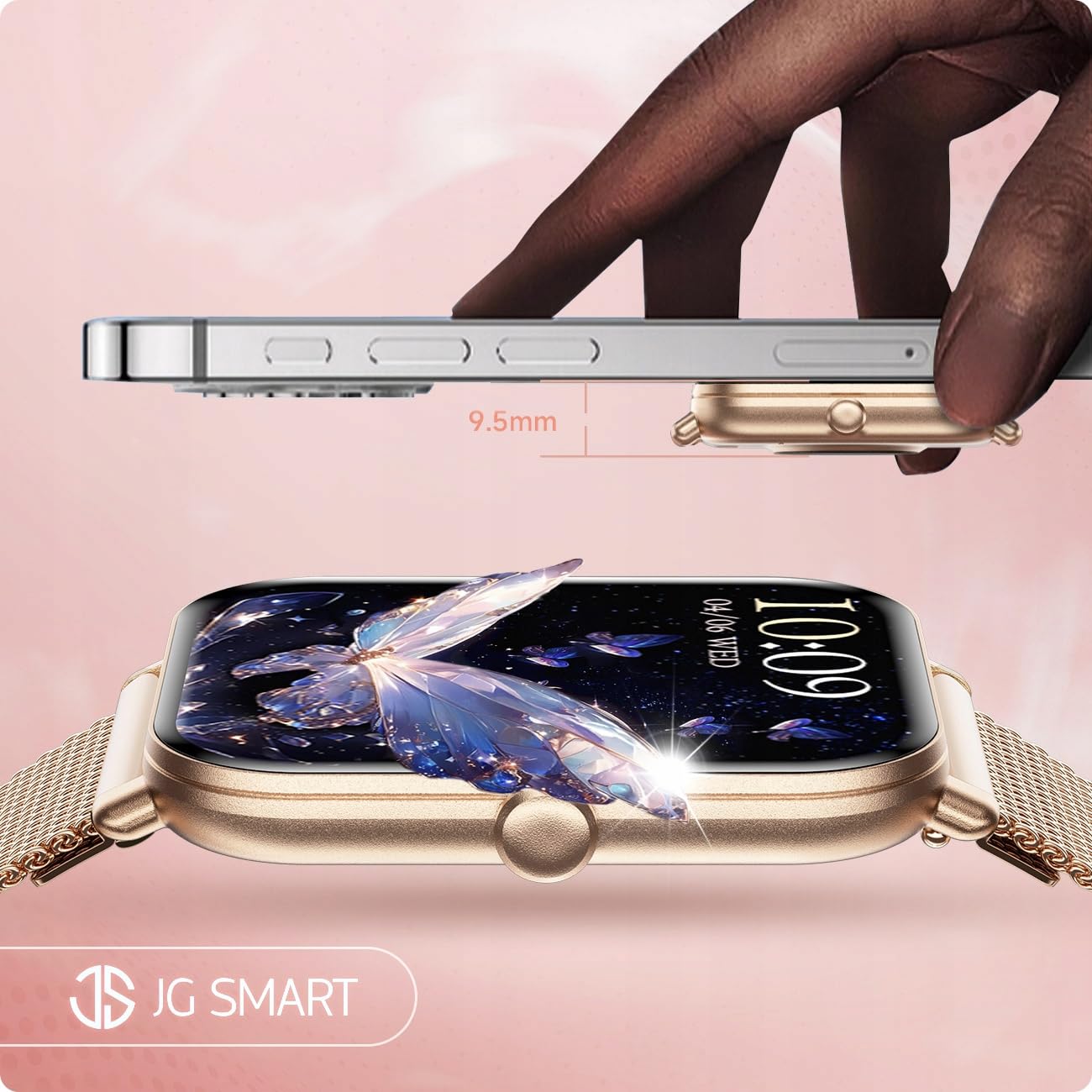 SMARTWATCH ZEGAREK DAMSKI PL MENU ROZMOWY WODOODPORNY POWIADOMIENIA PREMIUM