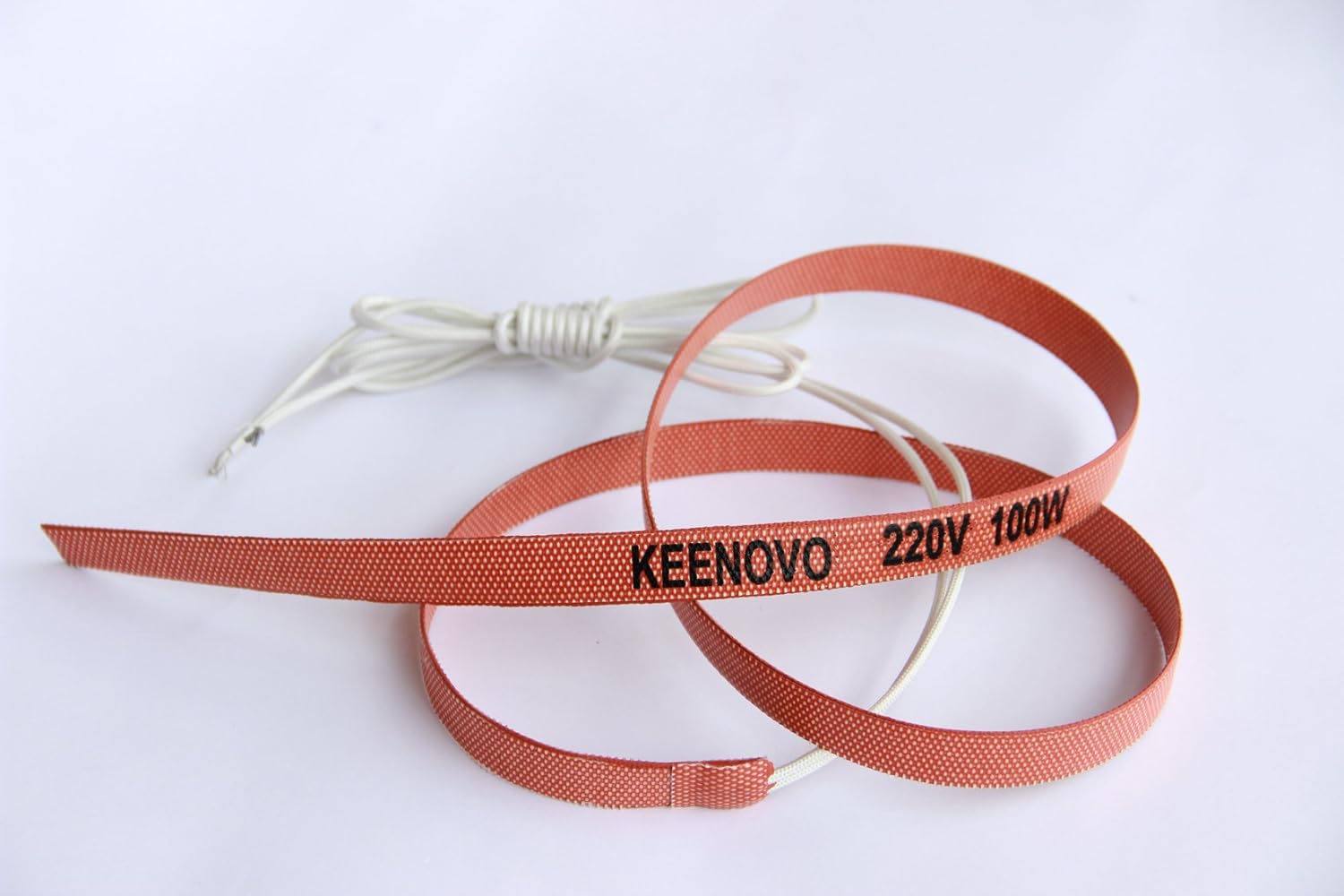 KEENOVO All Purpose Silicone Heater Strip Pipe Tube Heating Band Belt,Custom Design Welcome (15mm x 2000mm 150W 220V)