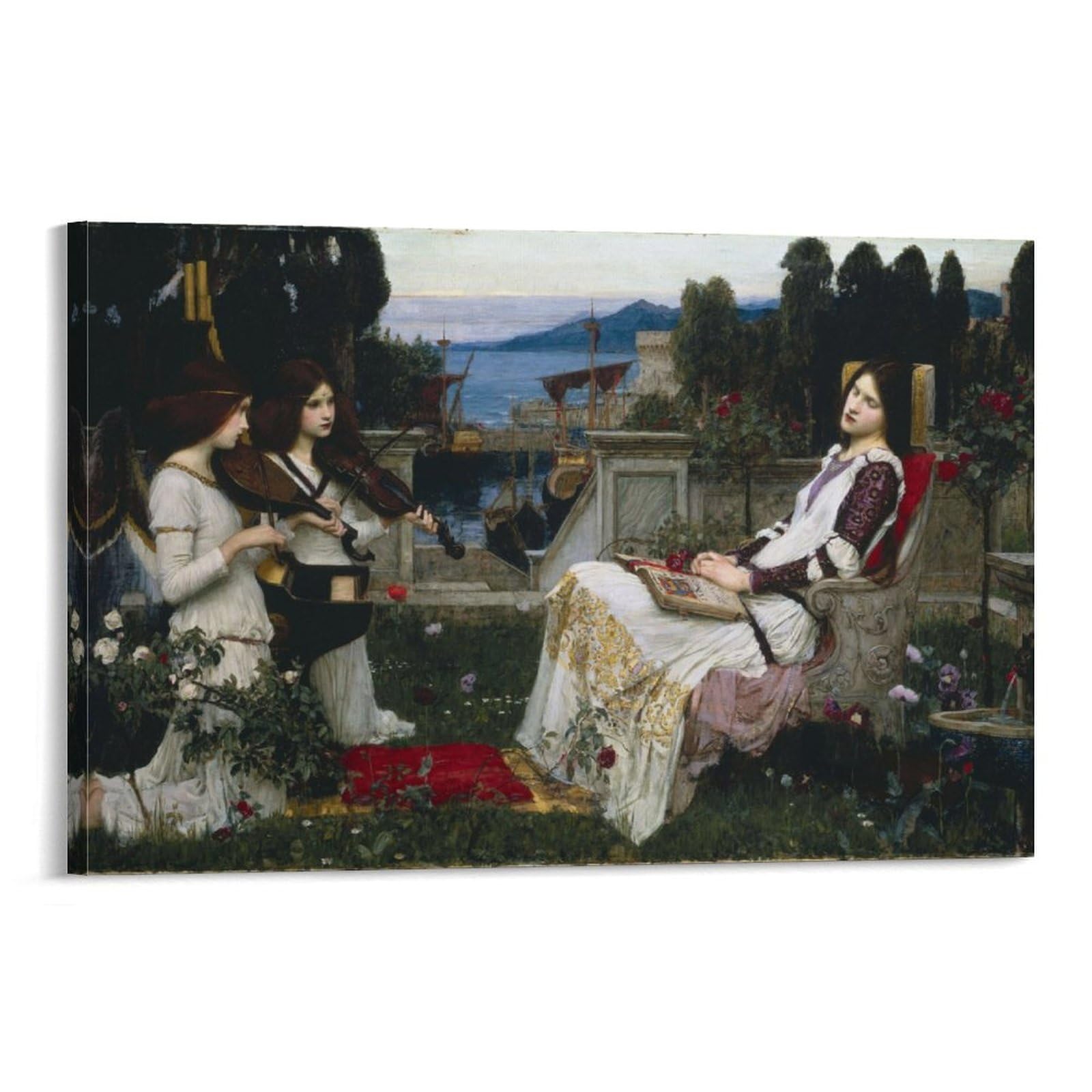 John William Waterhouse Prints 《Saint Cecilia》 Wall Art Poster Wall Art Bedroom Prints Home Decor Hanging Picture Canvas Painting 12x18inch(30x45cm)