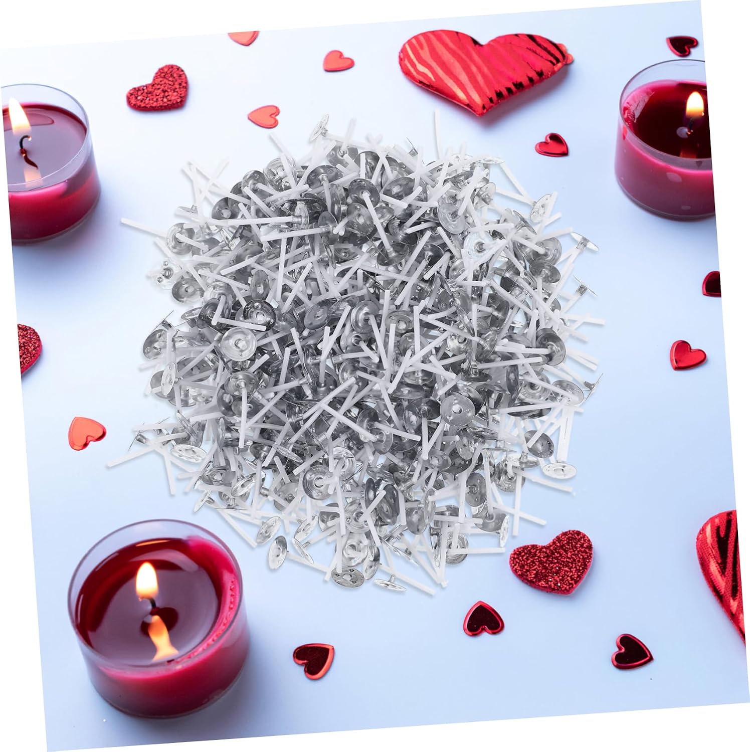 DIY Candle Wick Set 500pcs Waxed Wick Bases Easy to Use for Candle Making