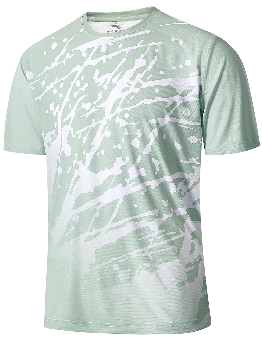 iCKER Herren Sport T-Shirts Funktionsshirt Schnelltrocknend Kurzarm Sommer T-Shirts Atmungsaktiv Laufshirt