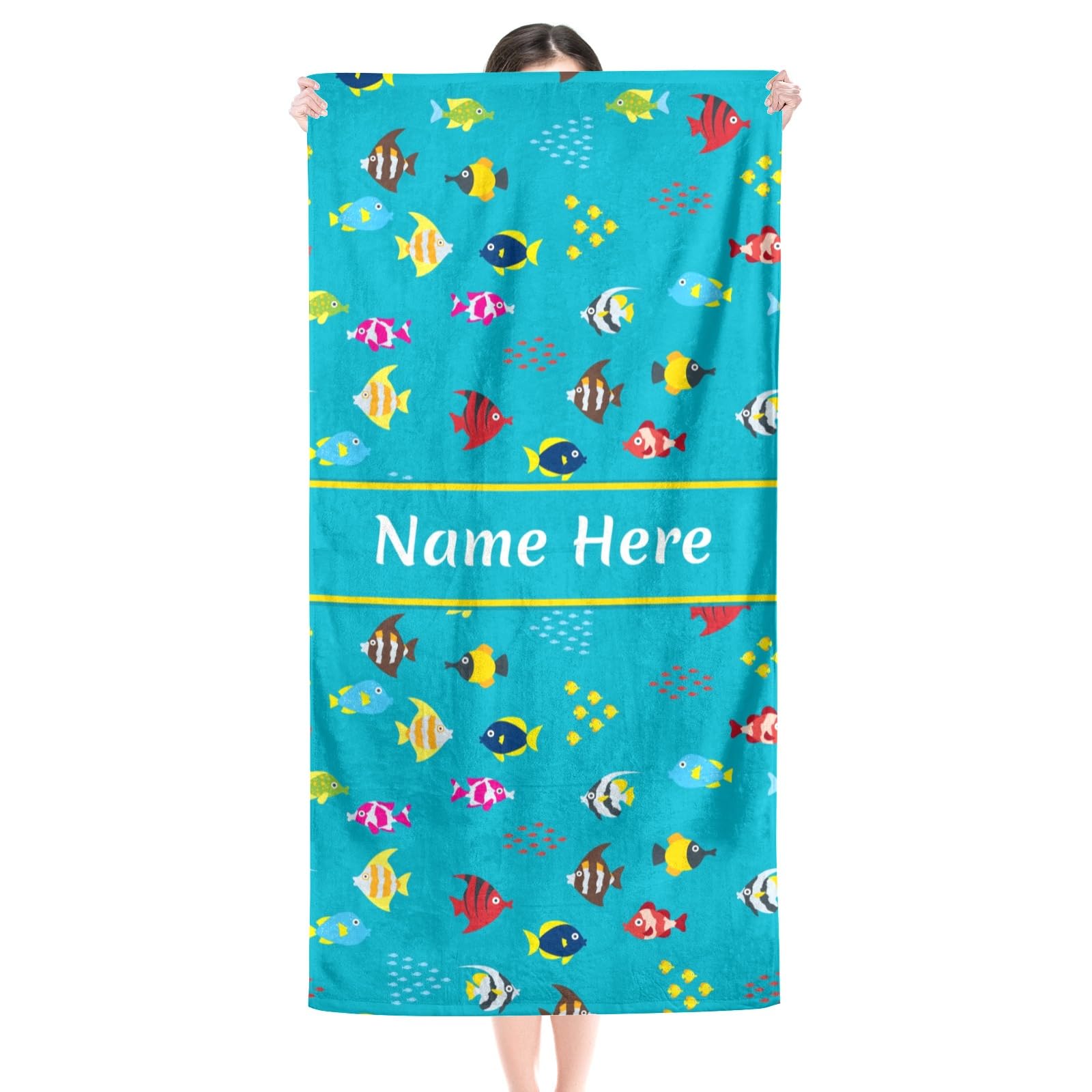 Badetuch Seefisch Handtuch Set Spa 80x130Cm