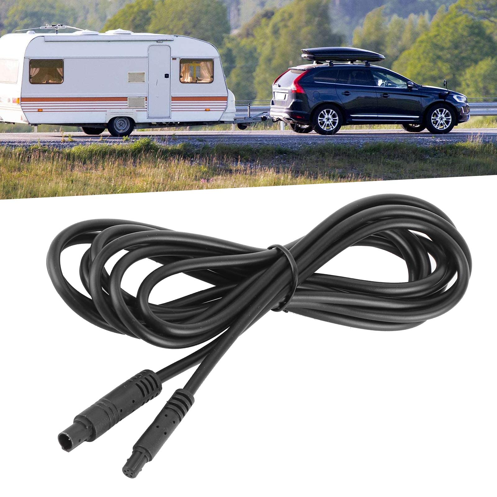 Ejoyous Kabel przedłużający do kamery cofania 2,5 m do 5 pinów, uniwersalny kabel do kamery cofania, zapasowy kabel do kamery samochodowej do kamery samochodowej 12 V, 24 V, Truck Van RV