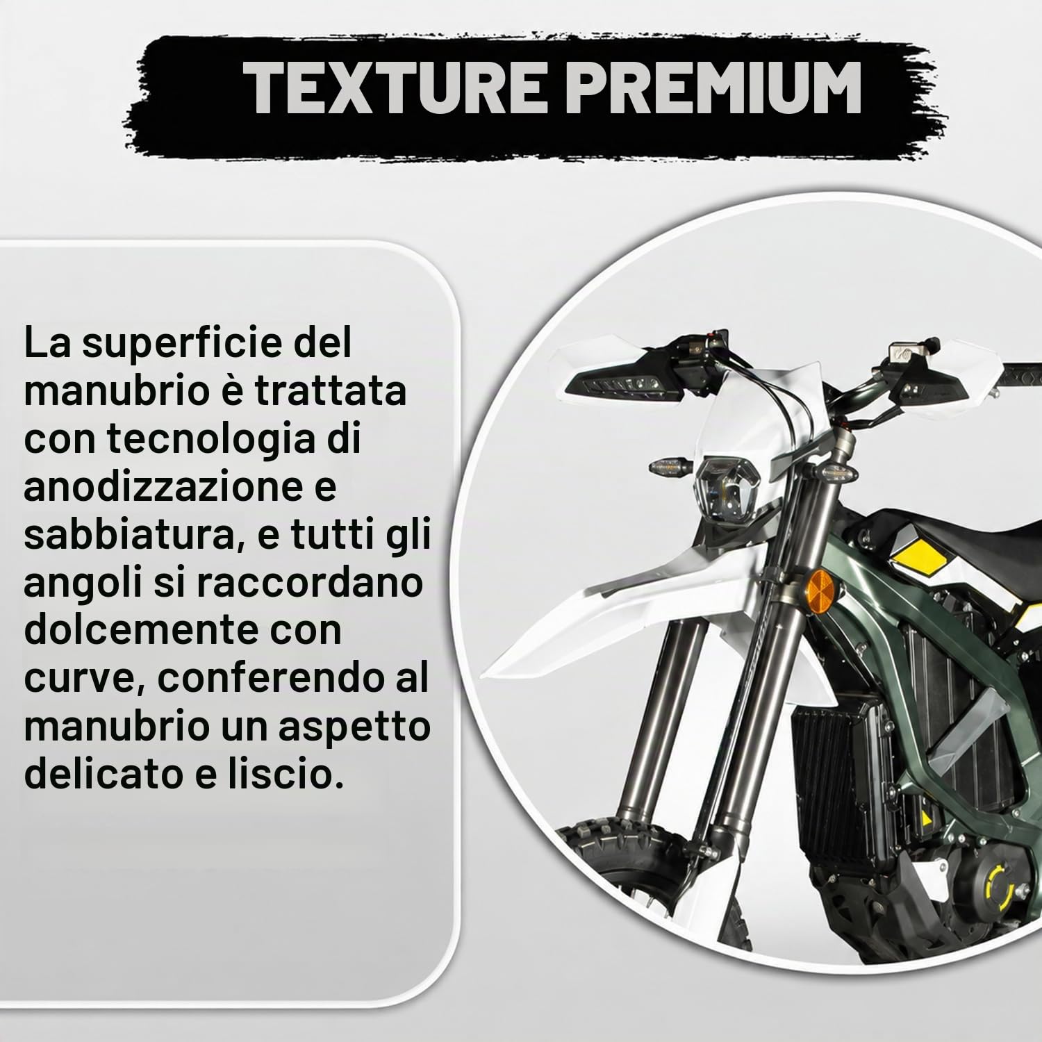 Manubrio Moto 28mm,CNC Alluminio Manubrio Moto Universale per bici elettrica Sur Ron ULTRABEE Ultra Bee-Nero