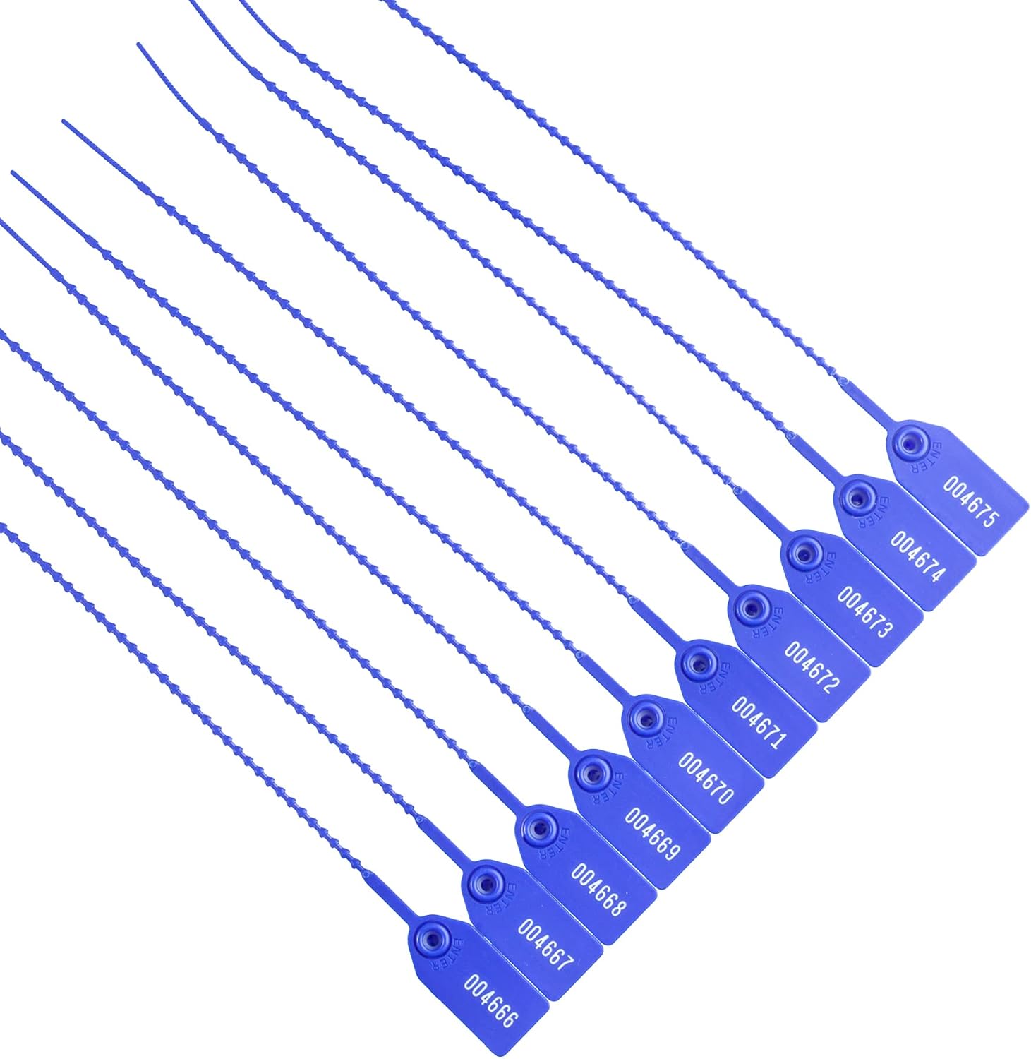 1000 Multi-Purpose Plastic Truck & Container Seals, Sequentially Numbered Tamper-Evident Security Seals (Blue, 1000)
