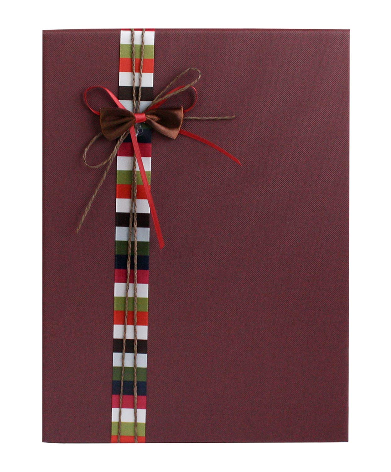 Luxus Geschenkbox Aus Karton – 22 X 18 X 9,5 Cm, Burgunderfarben Mit Strukturiertem Design – Fertig Montiert, Perfekt Zum Verpacken & Aufbewahren
