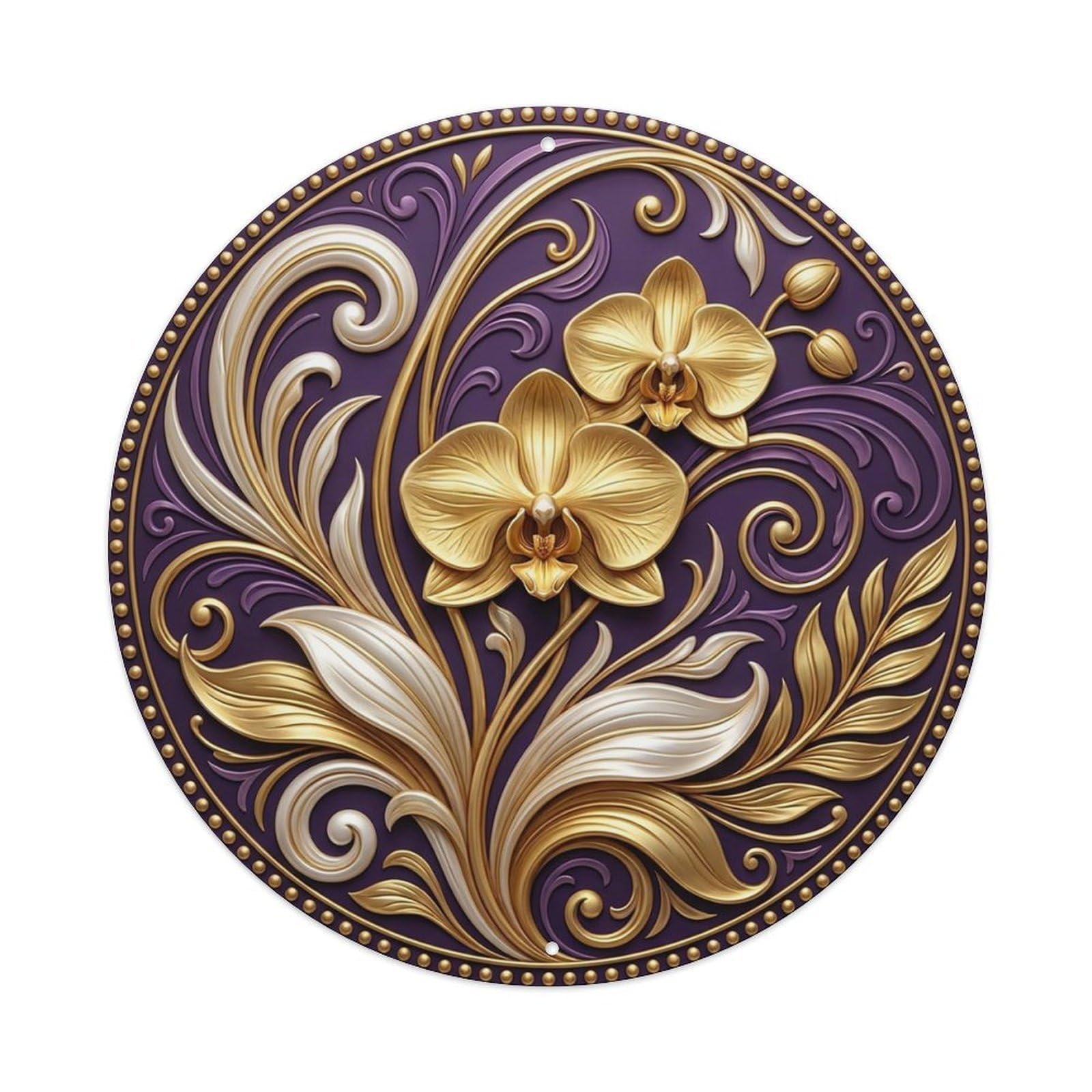 Vintage Namaste Orchid Elegance Flower Zen Yoga Metal Tin Sign