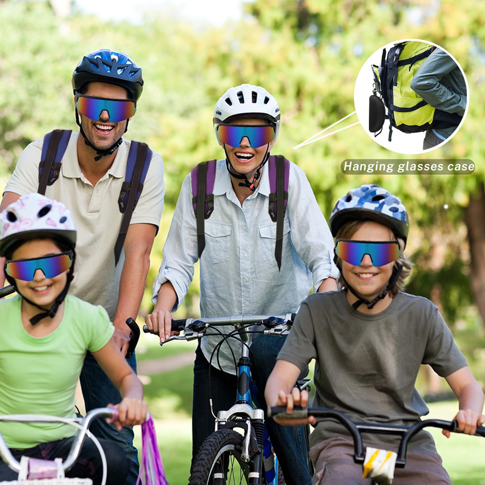 CIYIN Occhiali da Sole Sportivi Polarizzati, Polarizzati Occhiali da Ciclismo, Occhiali Ciclismo Occhiali da Sole Sportivi per uomo e donna,per Bike,Sci,corsa,pesca