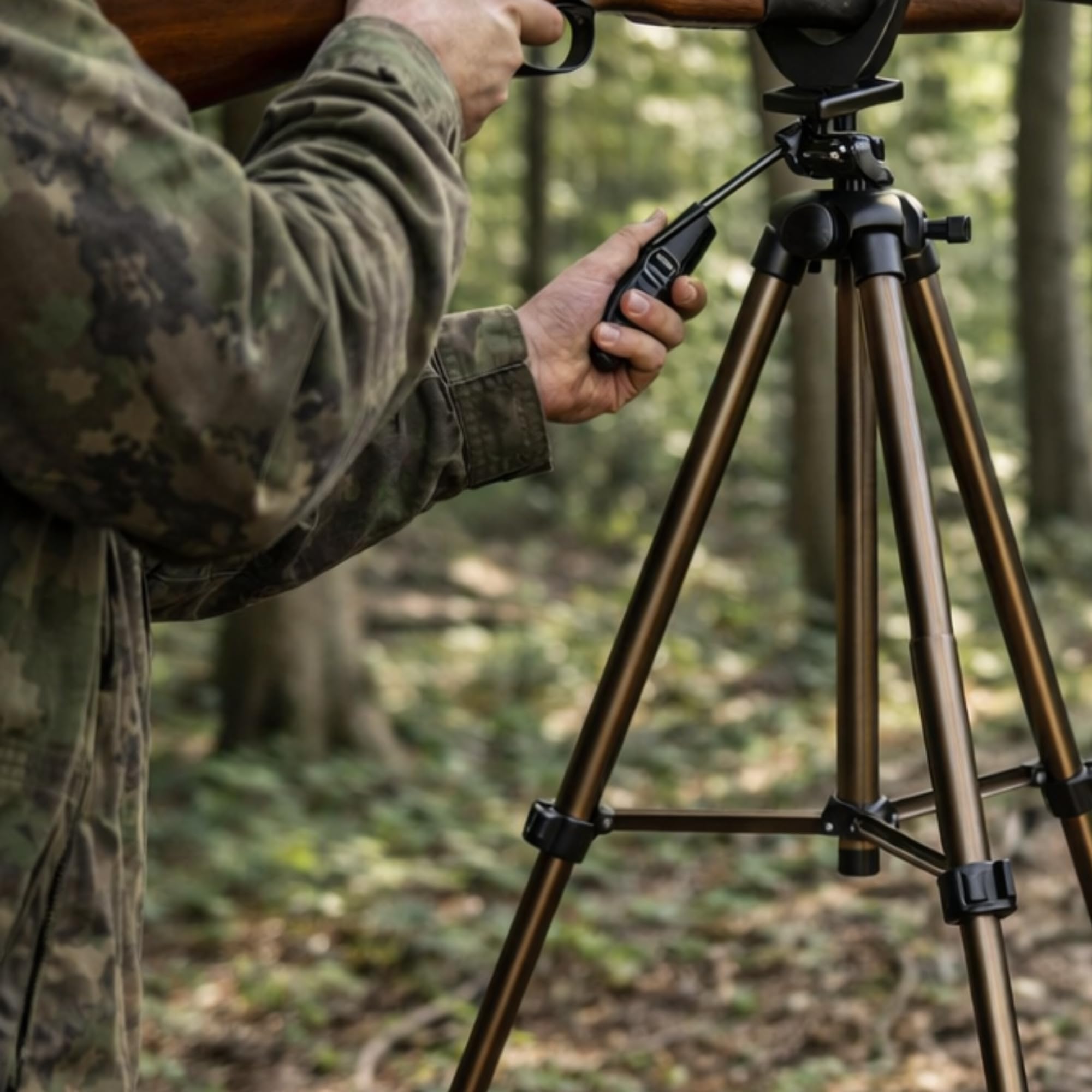 Gewehrauflage Gewehr Stativ - Leichter Schießstock Dreibein faltbar für Jagd Jäger Airsoft Paint