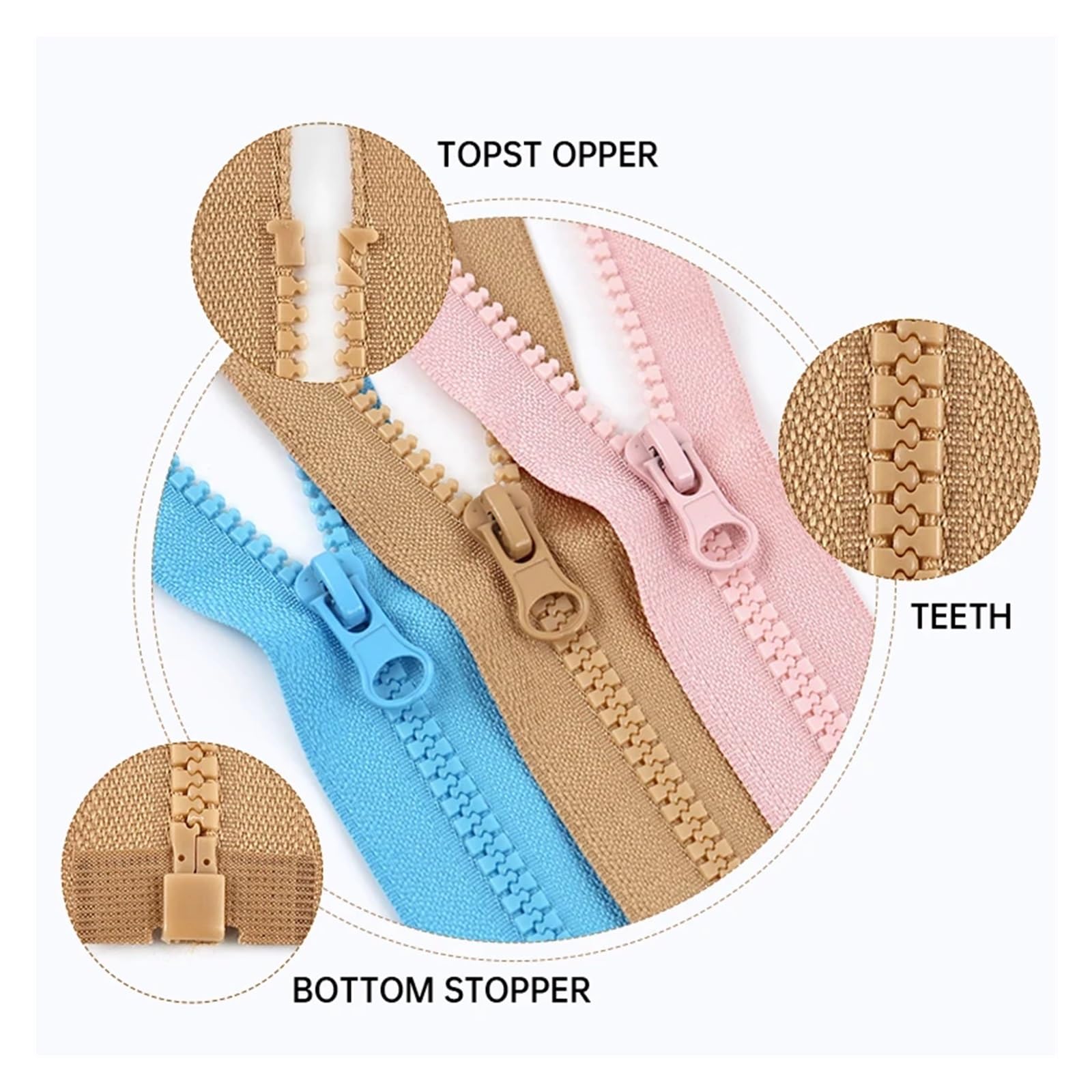 Chiusure Lampo Resina 5/10/20 pz Cucito Cerniera 15 cm Open-End 5# Cerniere In Resina for Abbigliamento Fatto A Mano Separabile Mini Zip Con Cappuccio collare Chiusura(Pink,40pcs)