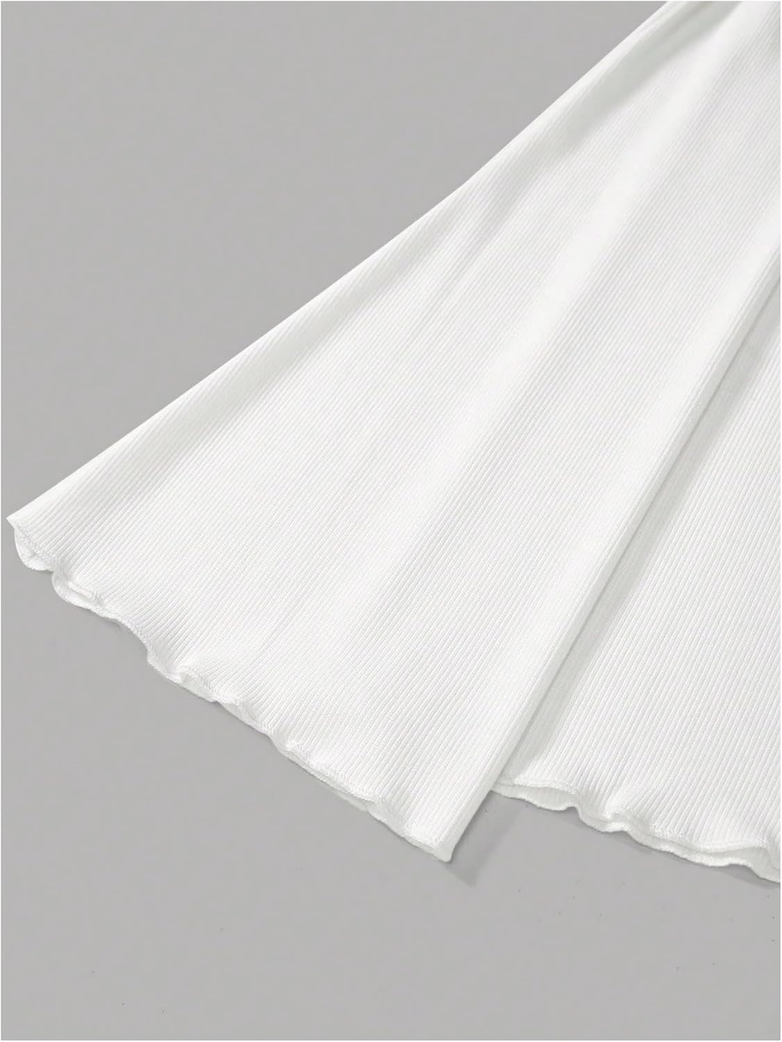 Floerns Women's Wrap Sweetheart Neck Bell Sleeve T Shirts Ruched Rib Knit Crop Tops - Image 5