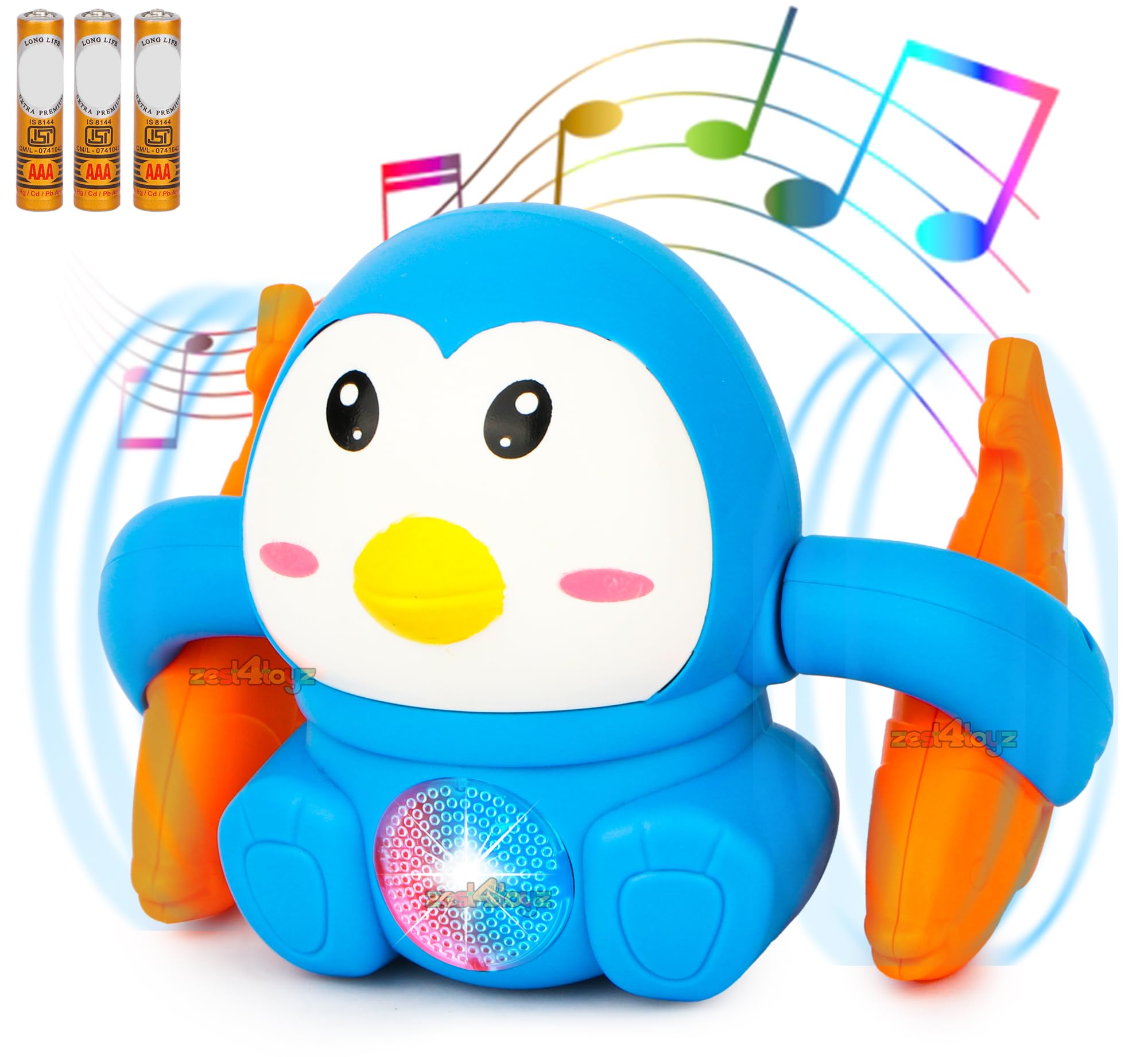 Zest 4 Toyz Musical Toys Tumbling Penguin Toys Voice Control Light & Music Fish Rotating Arm Sound Toy - Battery Included (Pack of 1) Random Color Dispatch (B0BH48WKKW) Amazon Price History, Amazon Price Tracker