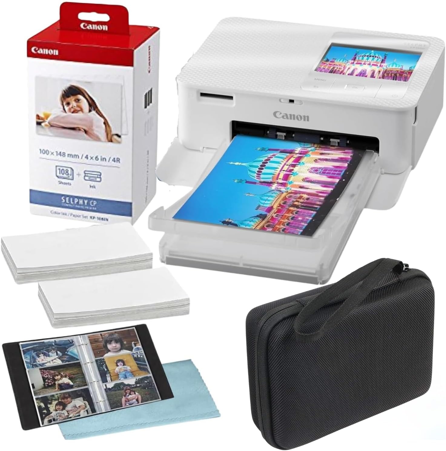 Canon Selphy CP1500 Wireless Photo Printer Bundle