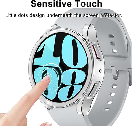 Miniatura 8 de Paquete de 12 Protector de pantalla de reloj compatible con Samsung Galaxy Watch 6 de 1.732 pulgadas (1.732 in), funda protectora de TPU suave