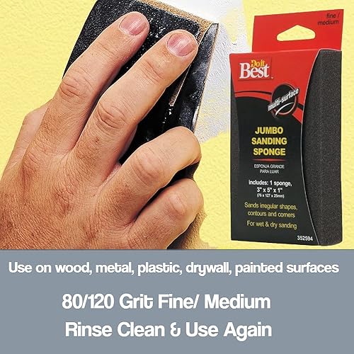 Miniatura 3 de Do it Best Kit de reparación de paneles de yeso, DAP Drydex (paquete de 2) - Parche compuesto para juntas - Llenador de agujeros de uñas, masilla de