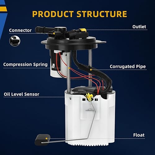 Miniatura 2 de DWVO Bomba de combustible compatible con Chevy Traverse y Buick Enclave 09-17, GMC Acadia 09-16, Acadia Limited 17, Saturn Outlook 09-10 V6 3.6L